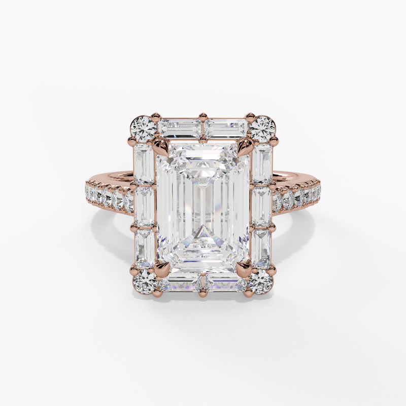 Rose gold vintage diamond ring