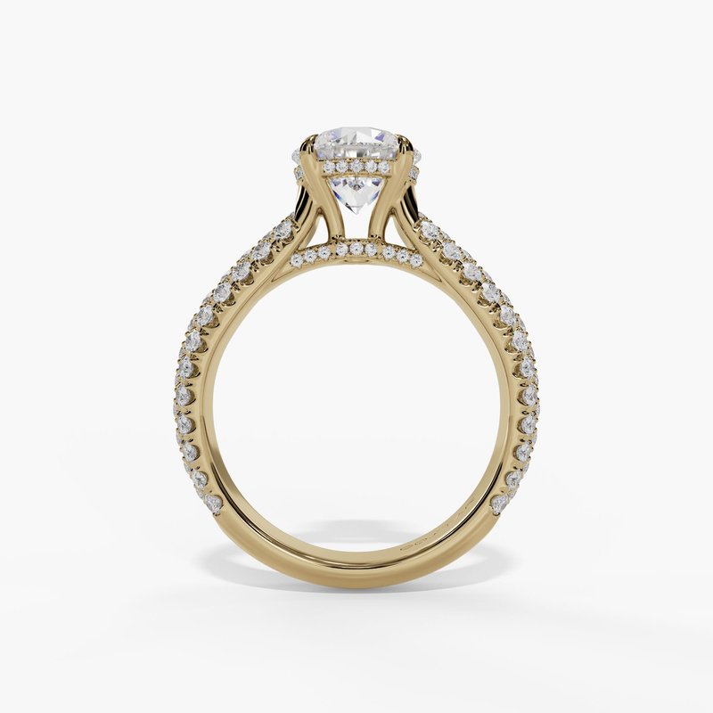 Yellow gold vintage diamond ring