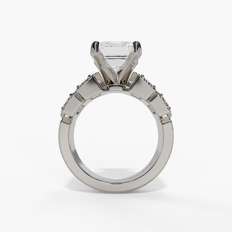 White gold vintage diamond ring