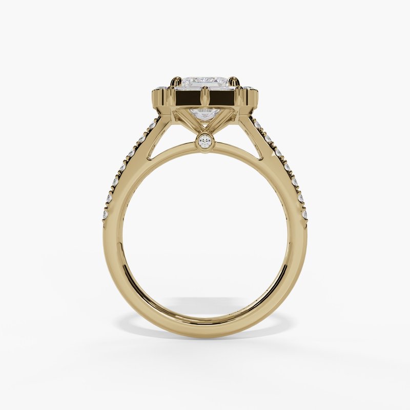 Yellow gold vintage diamond ring