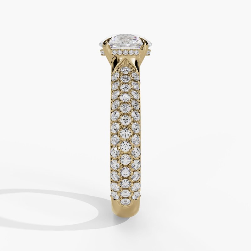 Yellow gold vintage diamond ring