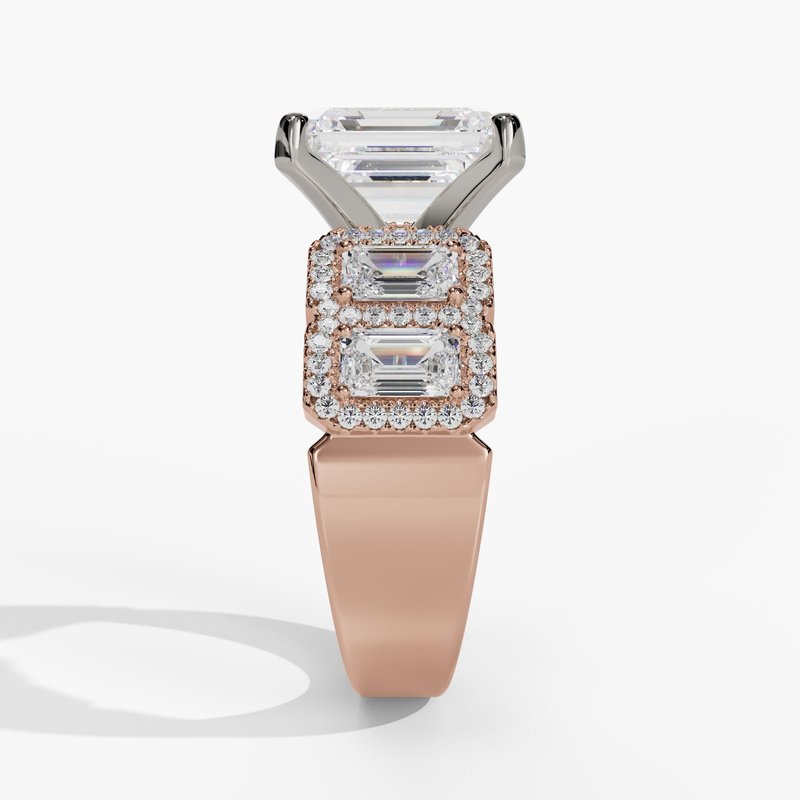 Rose gold vintage diamond ring