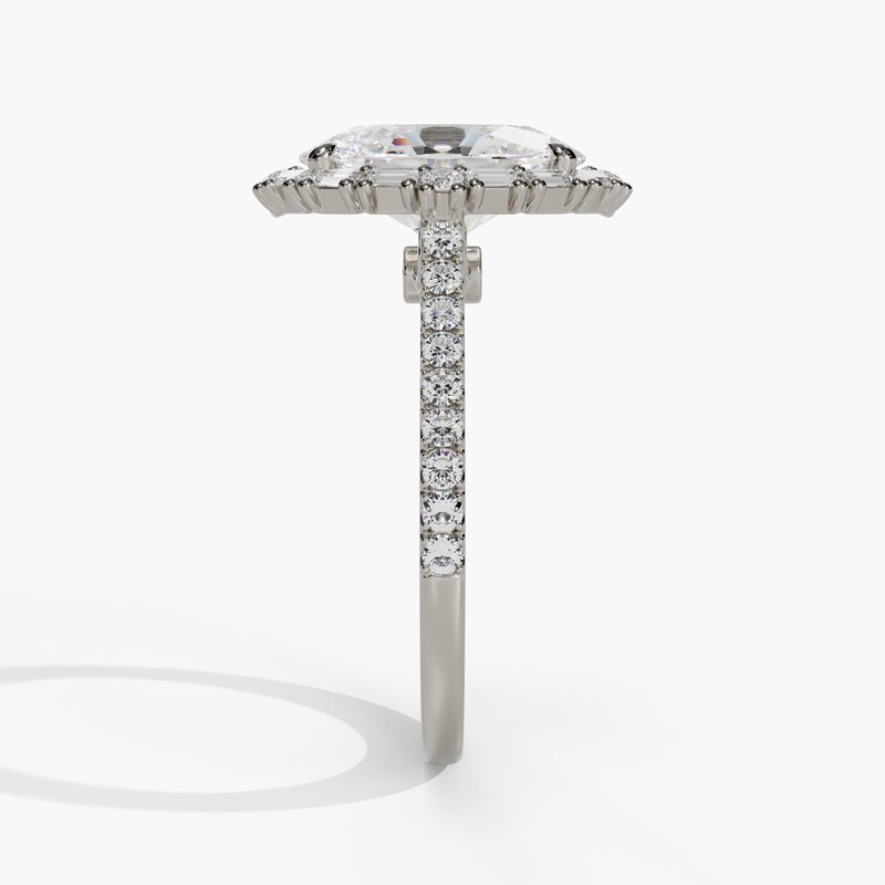 White gold vintage diamond ring