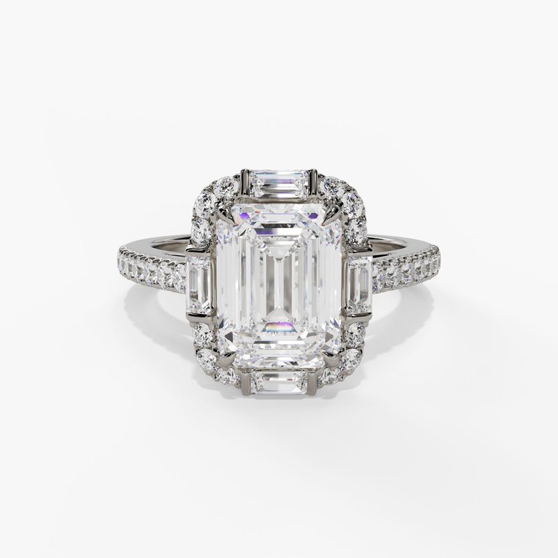 White gold vintage diamond ring