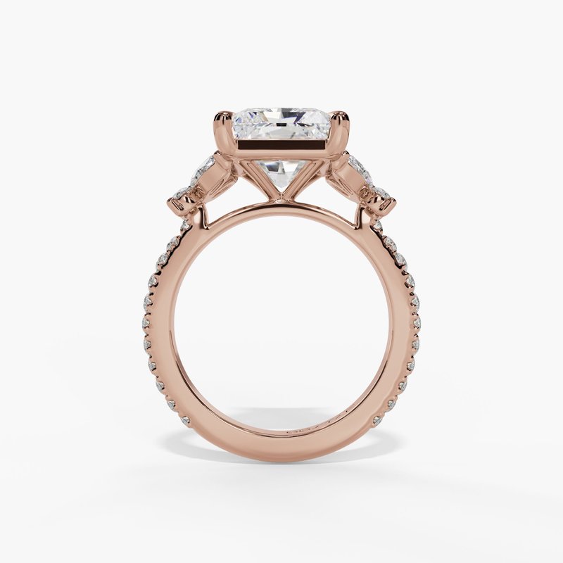 Rose gold vintage diamond ring