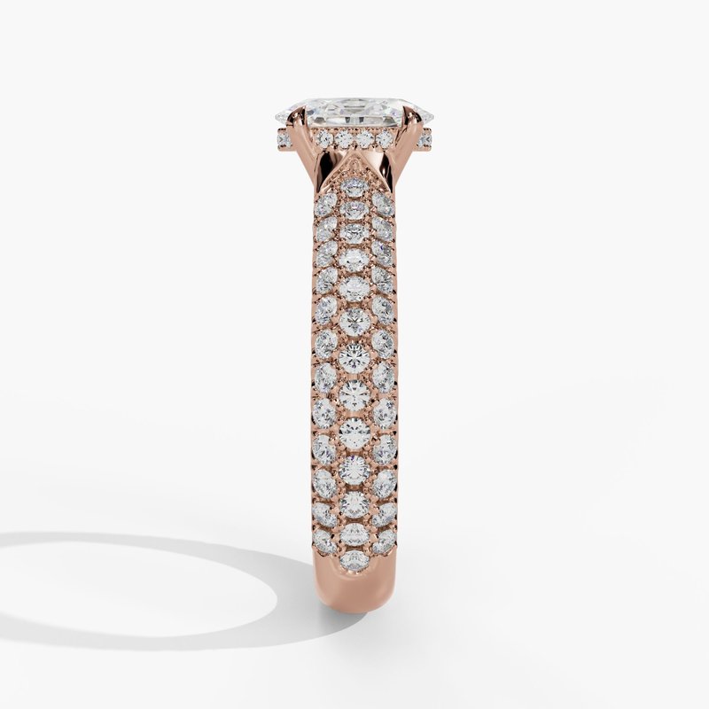 Rose gold vintage diamond ring