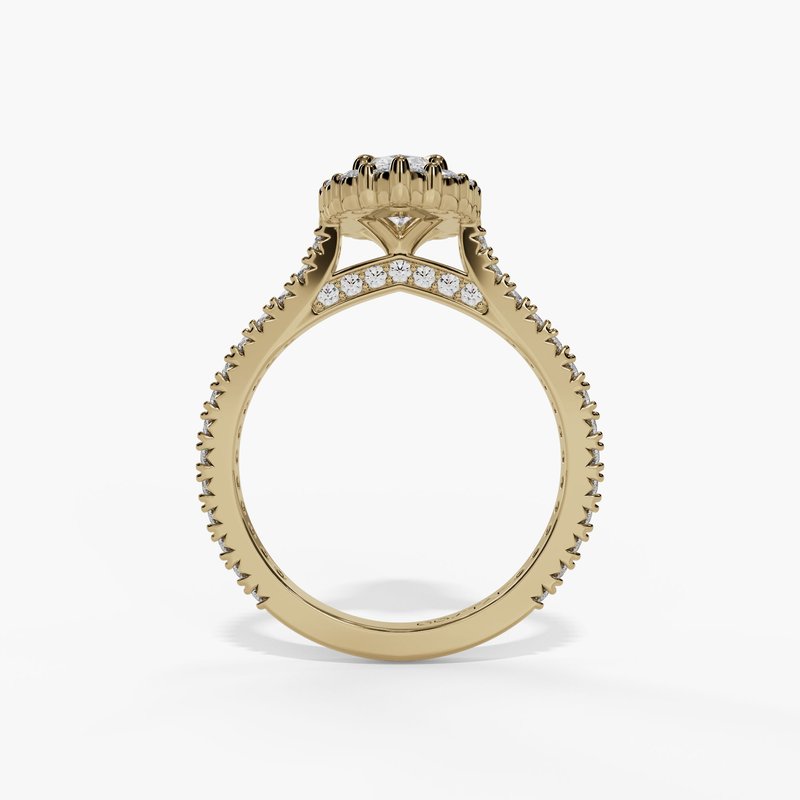 Yellow gold vintage diamond ring