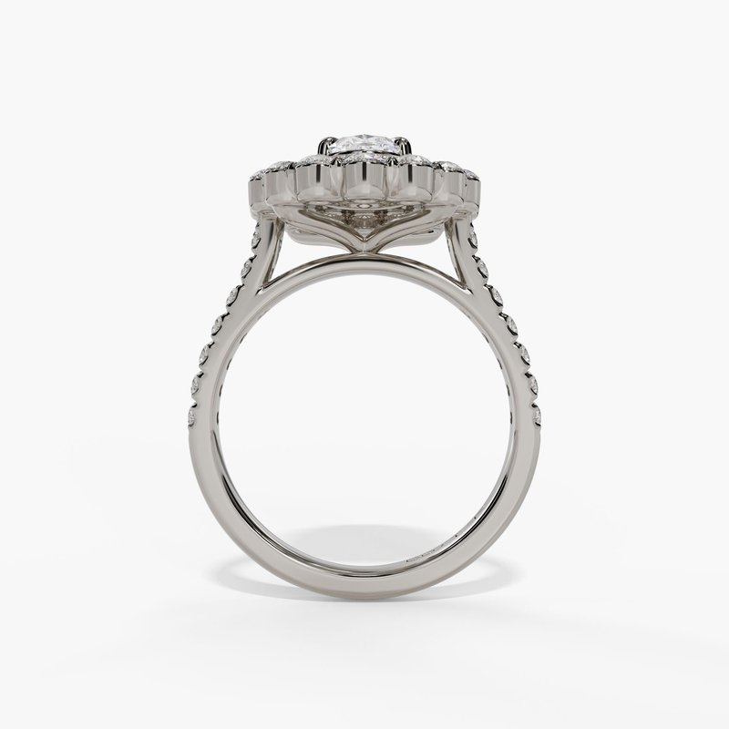 White gold vintage diamond ring