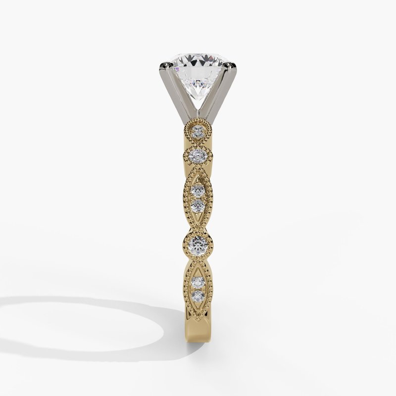 Yellow gold vintage diamond ring