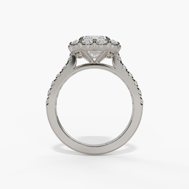 White gold vintage diamond ring