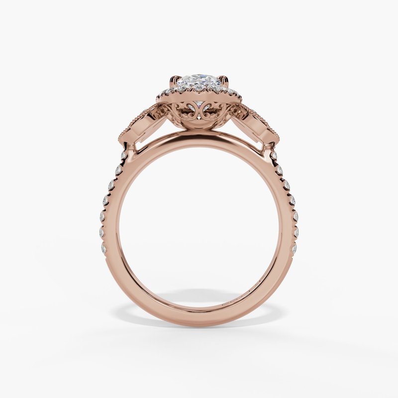Rose gold vintage diamond ring