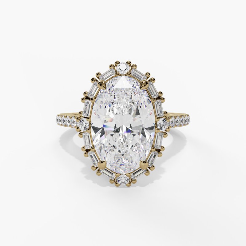 Yellow gold vintage diamond ring