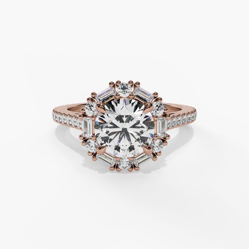 Rose gold vintage diamond ring