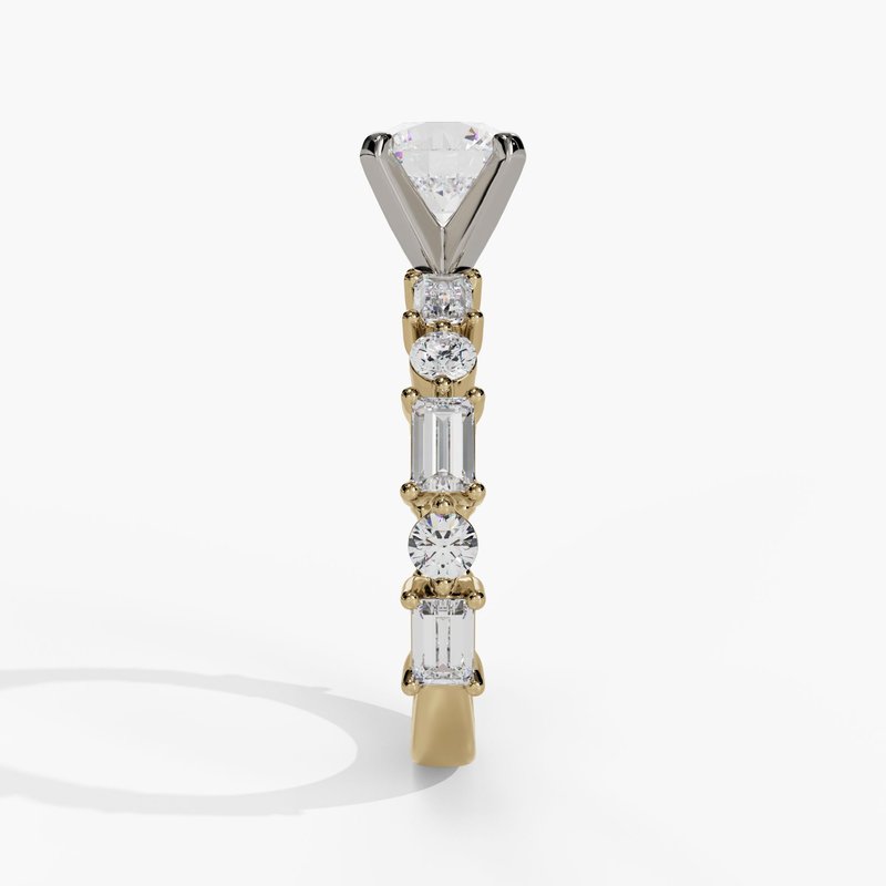 Yellow gold diamond ring