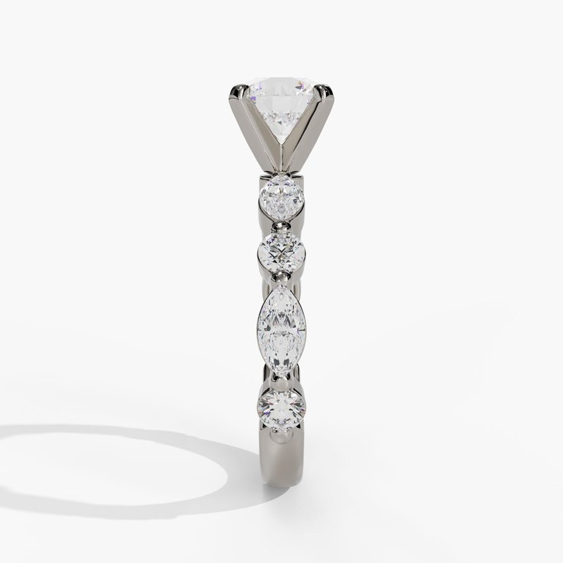 White gold diamond ring