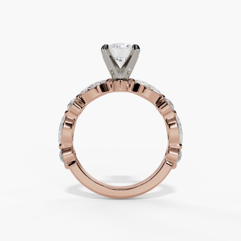 Rose gold diamond ring