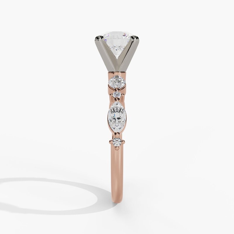 Rose gold diamond ring