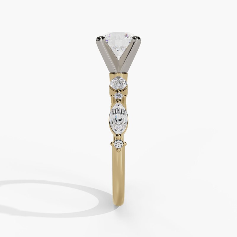 Yellow gold diamond ring