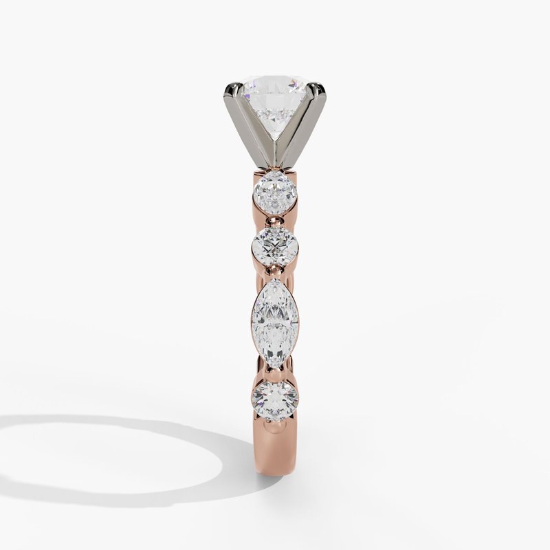 Rose gold diamond ring