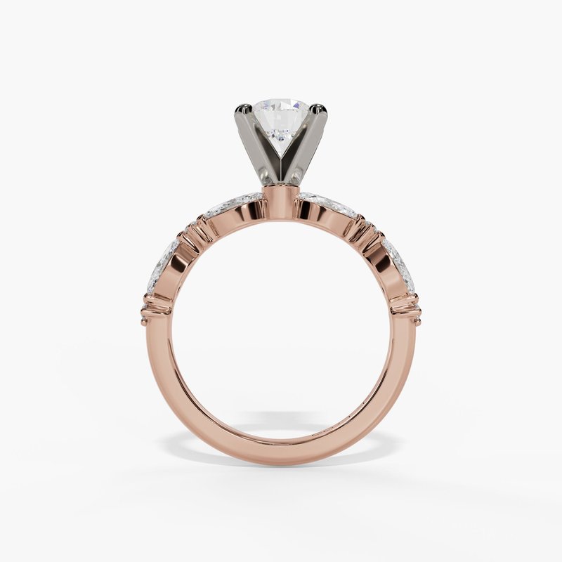 Rose gold diamond ring