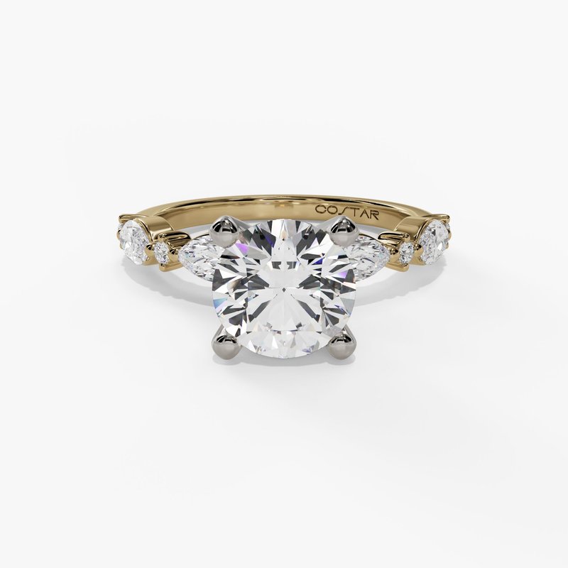 Yellow gold diamond ring