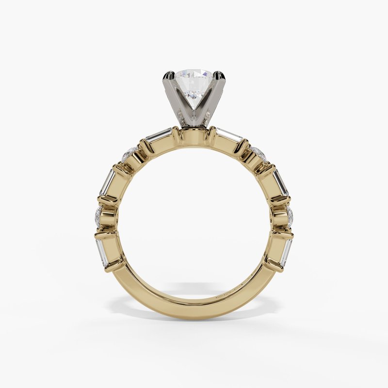 Yellow gold diamond ring