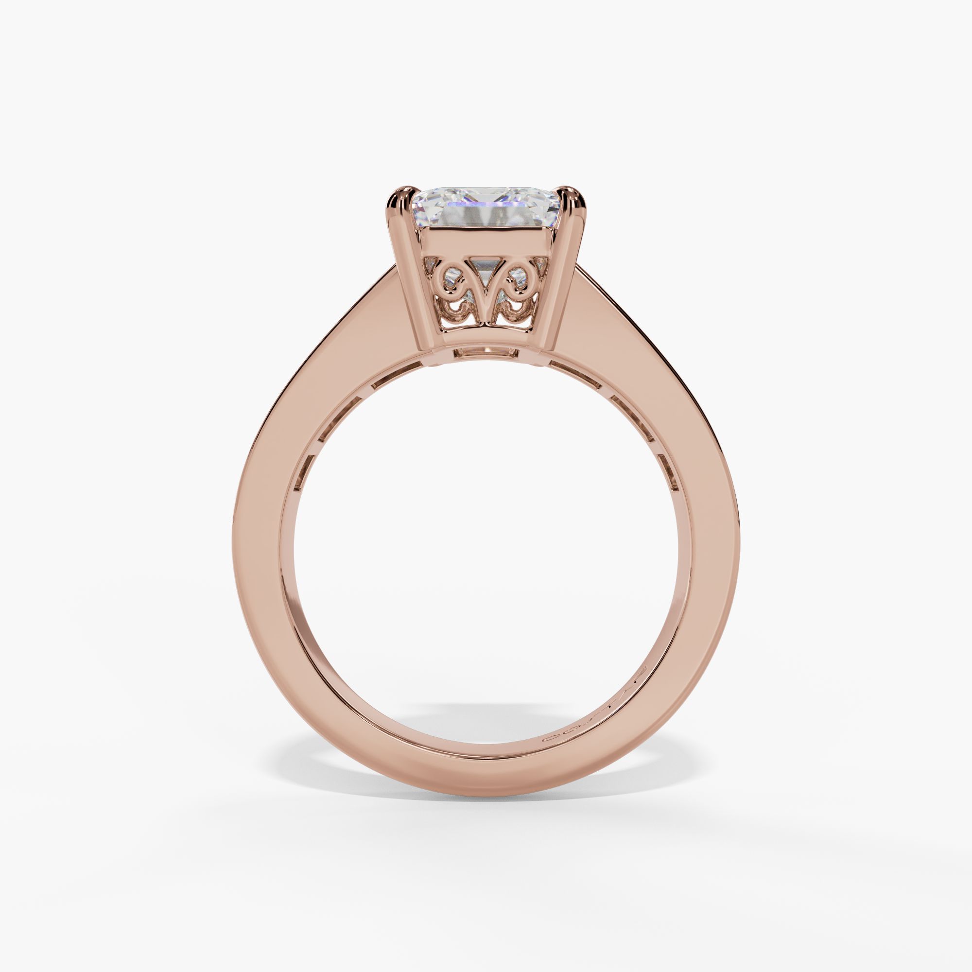 Channel Set Baguette Diamond Engagement Ring