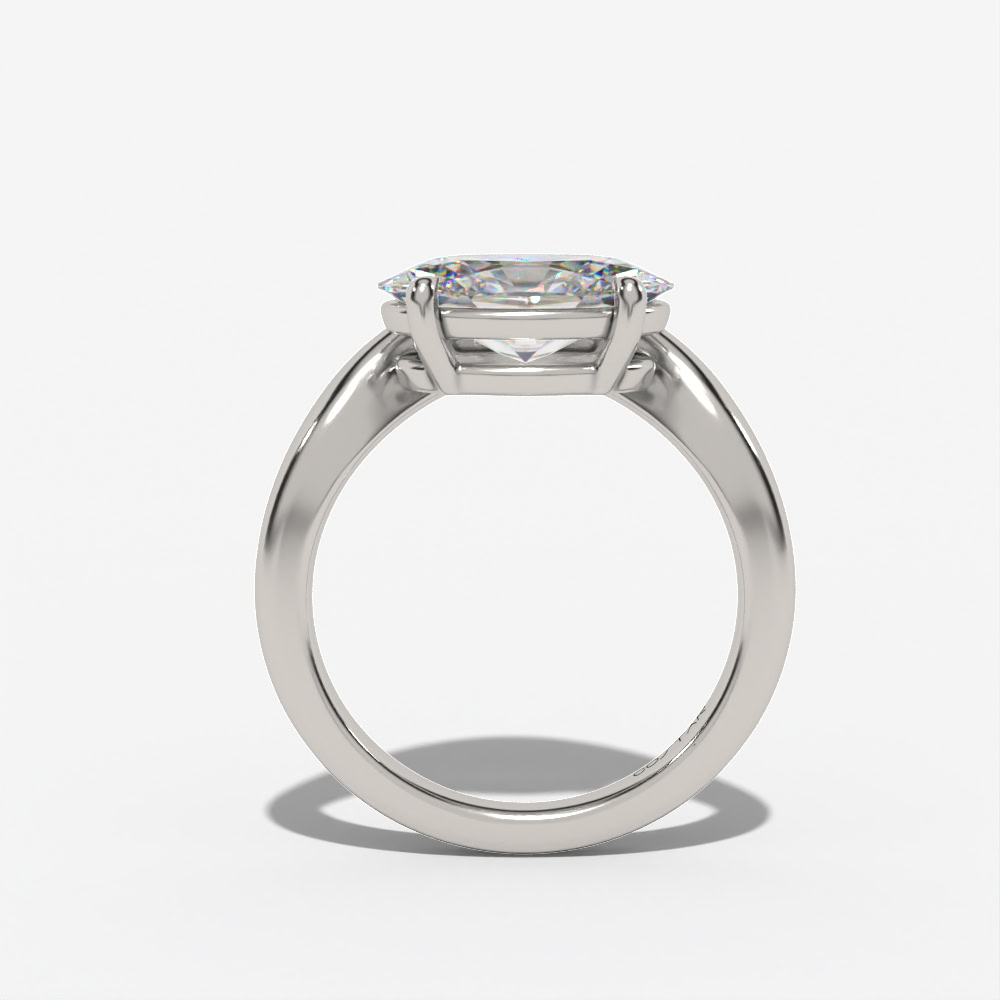 Bypass Solitaire Marquise Engagement Ring Setting - Image 4